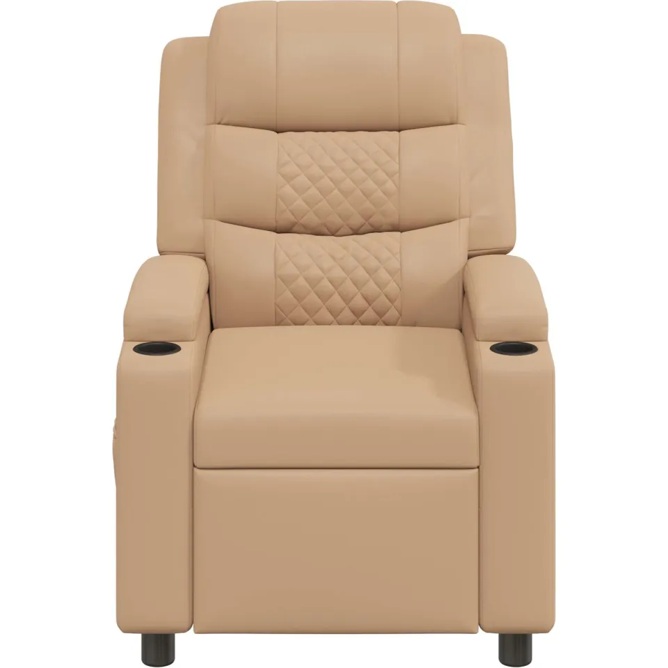 vidaXL Ligstoel Cappuccino 75 x 93 x 98 cm Stof tan, foto 4