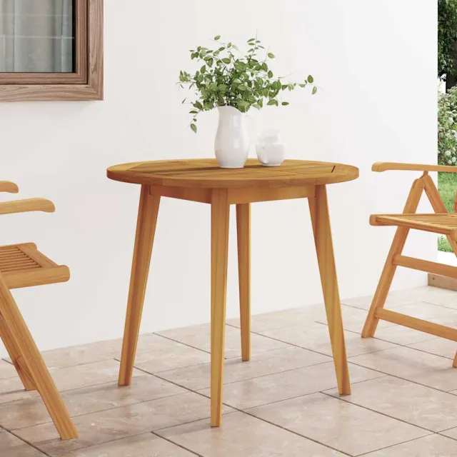 vidaXL Tuintafel Ø85x75 cm massief acaciahout bruin, foto 2