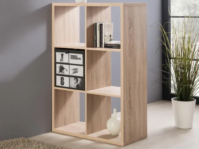 Mobistoxx Boekenkast MAXIM 6 vakken sonoma eik