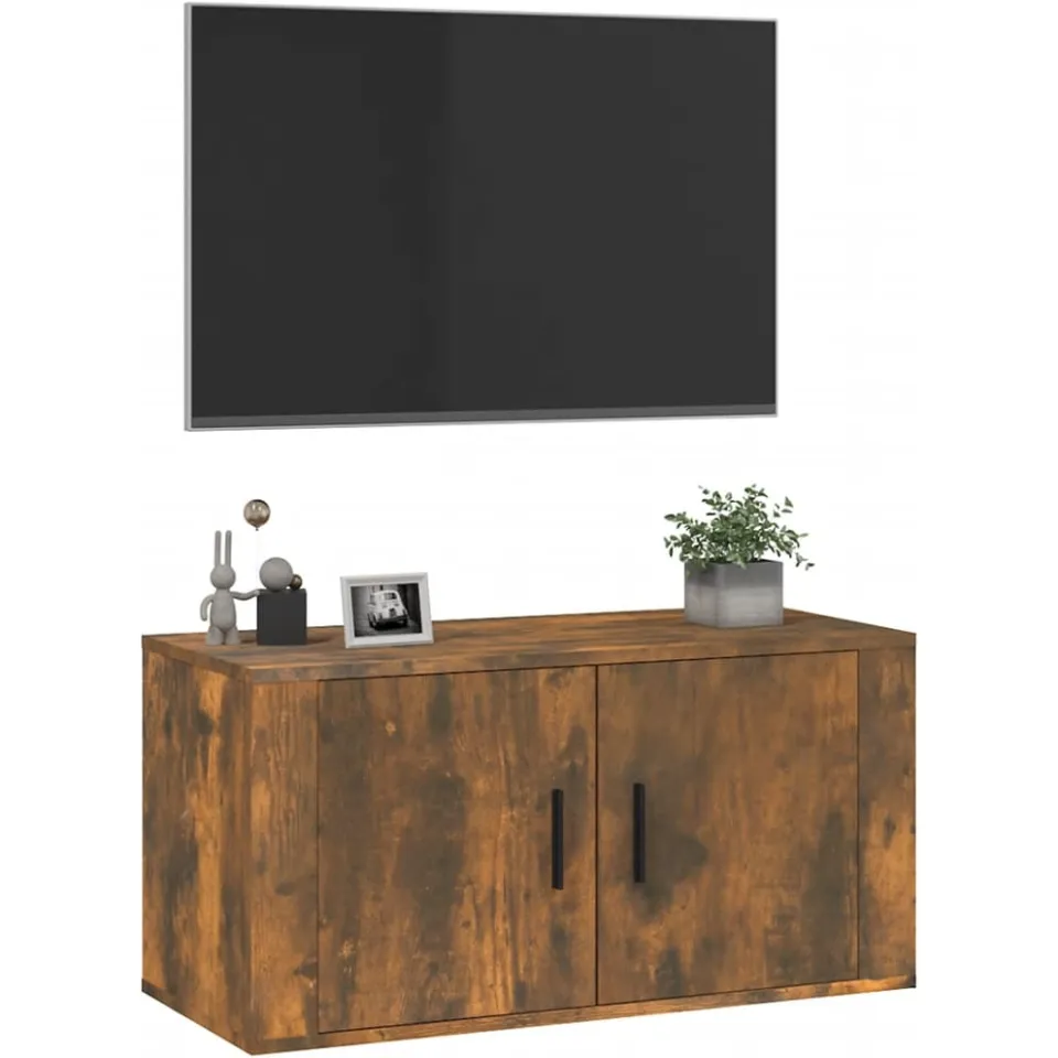 vidaXL Tv-wandmeubel 80x34,5x40 cm gerookt eikenkleurig, foto 2