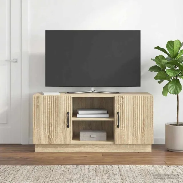 vidaXL TV-kast 102 x 34,5 x 47 cm Sonoma Eiken Bewerkt hout, foto 2