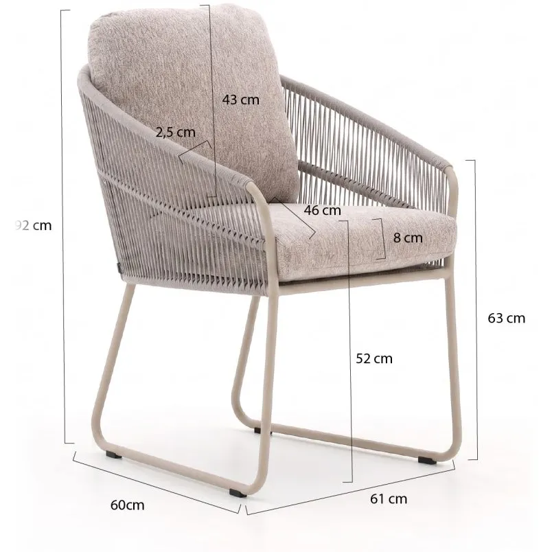 Suns Noli/Palermo 280cm dining tuinset 9-delig bruin, foto 2