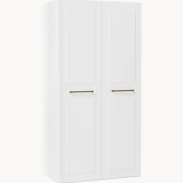 Westwing Collection Modulaire draaideurkast Charlotte, 100 cm breed, diverse varianten Wit