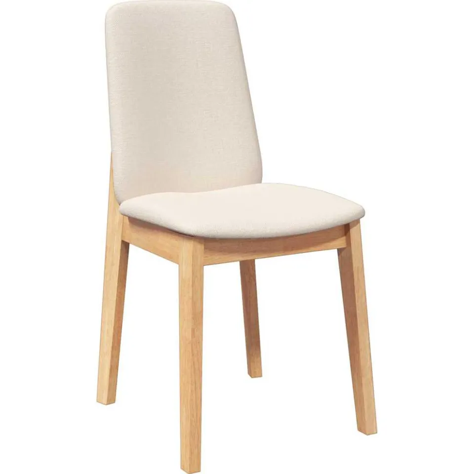 vidaXL Eetkamerstoelen met kussens 2 st massief hout rubber bruin, foto 4