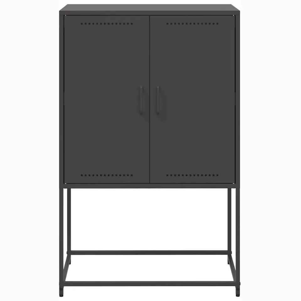 vidaXL Hoge kast 68,5x38,5x107 cm staal zwart, foto 3