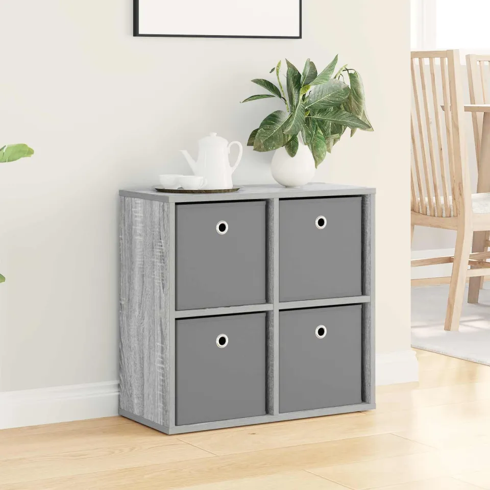 vidaXL Dressoir Grijs Sonoma 59,5 x 27 x 57 cm, foto 4