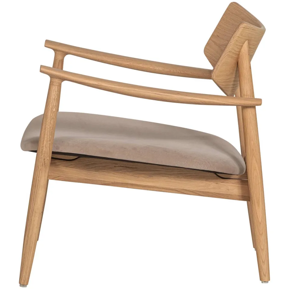 WOOOD Bask Fauteuil - Walnoothout - Bruin - 72x69x70, foto 2
