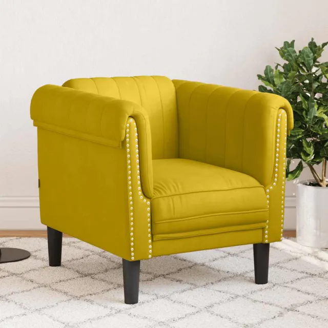 vidaXL Fauteuil fluweel geel