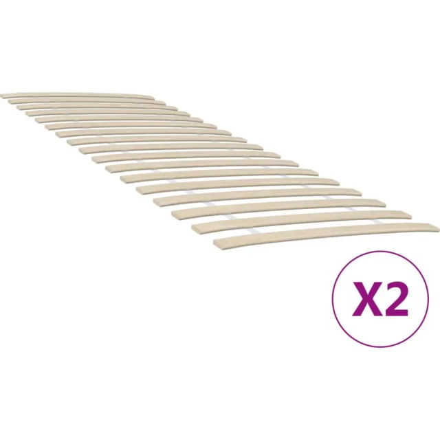 vidaXL Bedlattenvervanging met 34 latten 2 stuks 70x200 cm Bruin