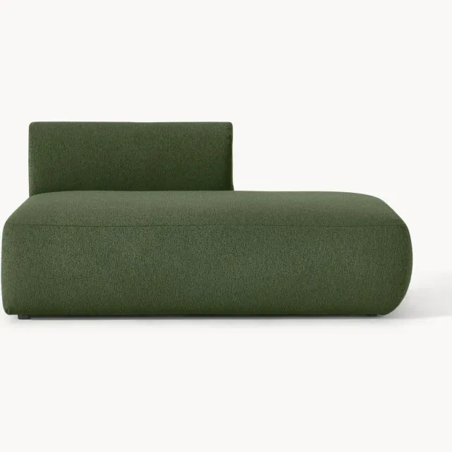 Westwing Collection Modulaire bouclé chaise longue Sofia Groen