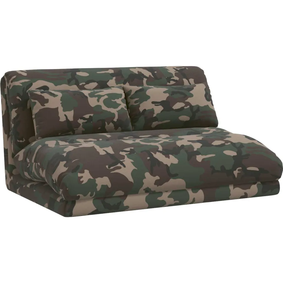 vidaXL Verstelbare vlo stoelen Legergroen Stof