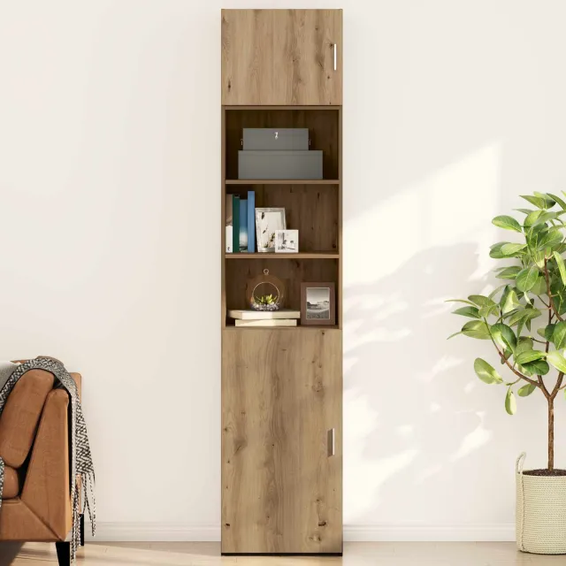 vidaXL Wandkast artisanaal eikenkleurig 50 x 42.5 x 40 cm Bewerkt hout Bruin