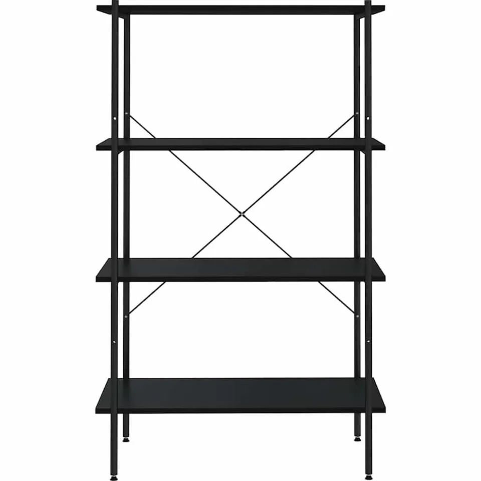vidaXL Opbergrek 4-laags 80x40x130 cm zwart