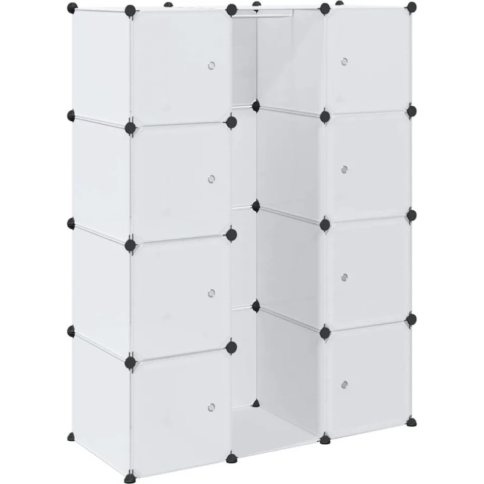 vidaXL Kast met 9 compartimenten modulair 109x36,5x143 cm wit, foto 3