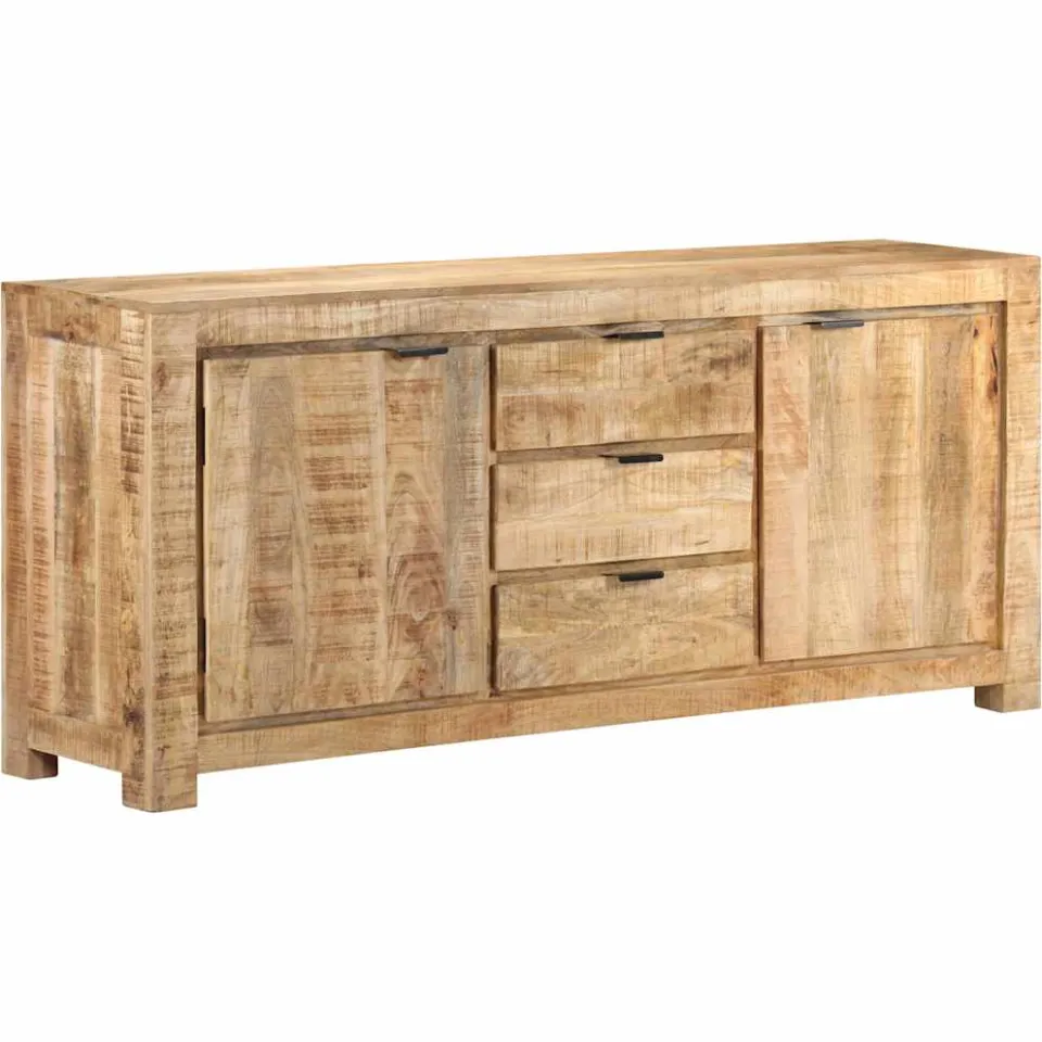 vidaXL Dressoir 175x40x75 cm ruw mangohout bruin, foto 4