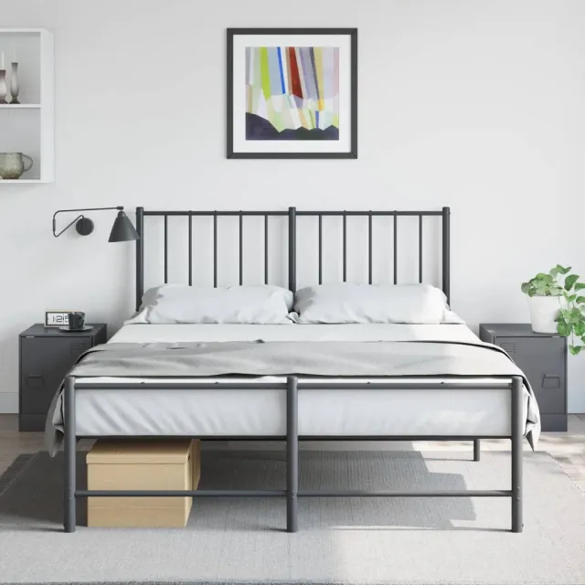vidaXL Nachtkastjes 2 st 34,5x39x44 cm staal antracietkleurig, foto 2