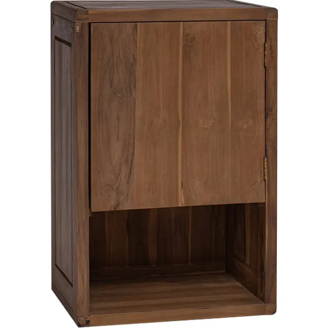 vidaXL Badkamer Zijkast Naturel 45 x 30 x 70 cm Massief Teakhout Bruin