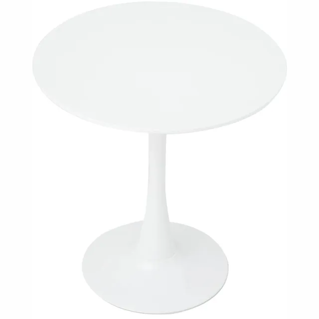 Cherrys Finds Kleine Tafel - Klein Tafeltje - Tafel - Eettafel Rond - Moderne Kleine Eettafel - Voor Eetkamer - Keuken - Woonkamer - Eethoek Wit