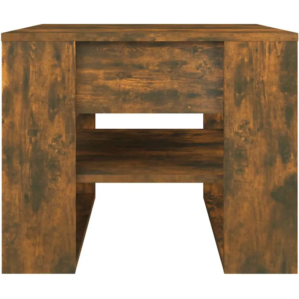 vidaXL Salontafel 55,5x55x45 cm bewerkt hout gerookt eikenkleurig Bruin
