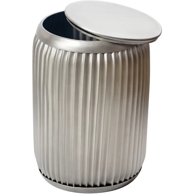 Cosmo Casa Bijzettafel – Ronde Opbergtafel - Met Opbergruimte - Afneembaar Blad – Metaal – Zilver – 35 x 50 cm Zie omschrijving