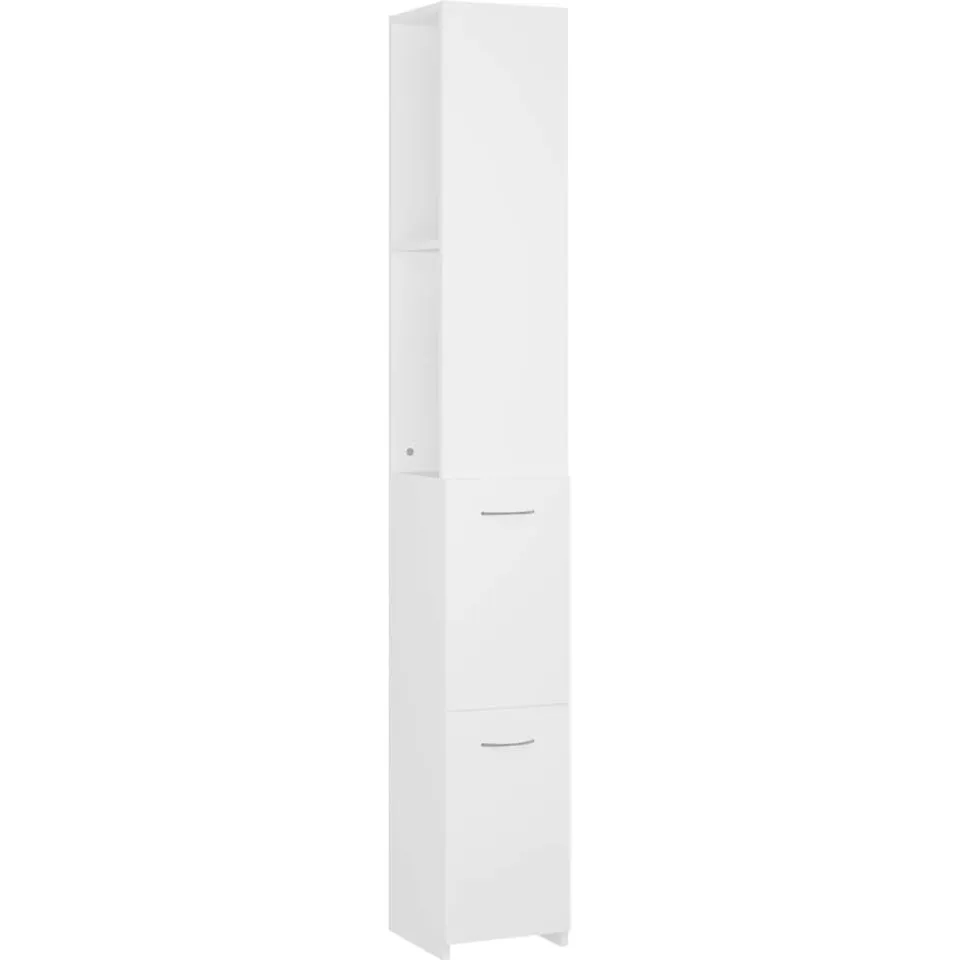 vidaXL Badkamerkast 25x26,5x170 cm bewerkt hout wit
