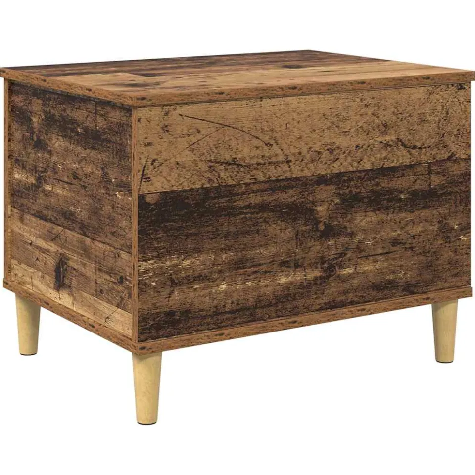 vidaXL Nachtkastje Oudhout 60 x 44,5 x 45 cm Bewerkt hout Bruin