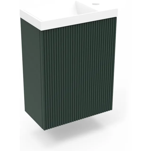 Fonteinkast Highland Green Arcqua Ridge 40x55x28 cm Incl. Fontein Mat Wit Zonder Overloop