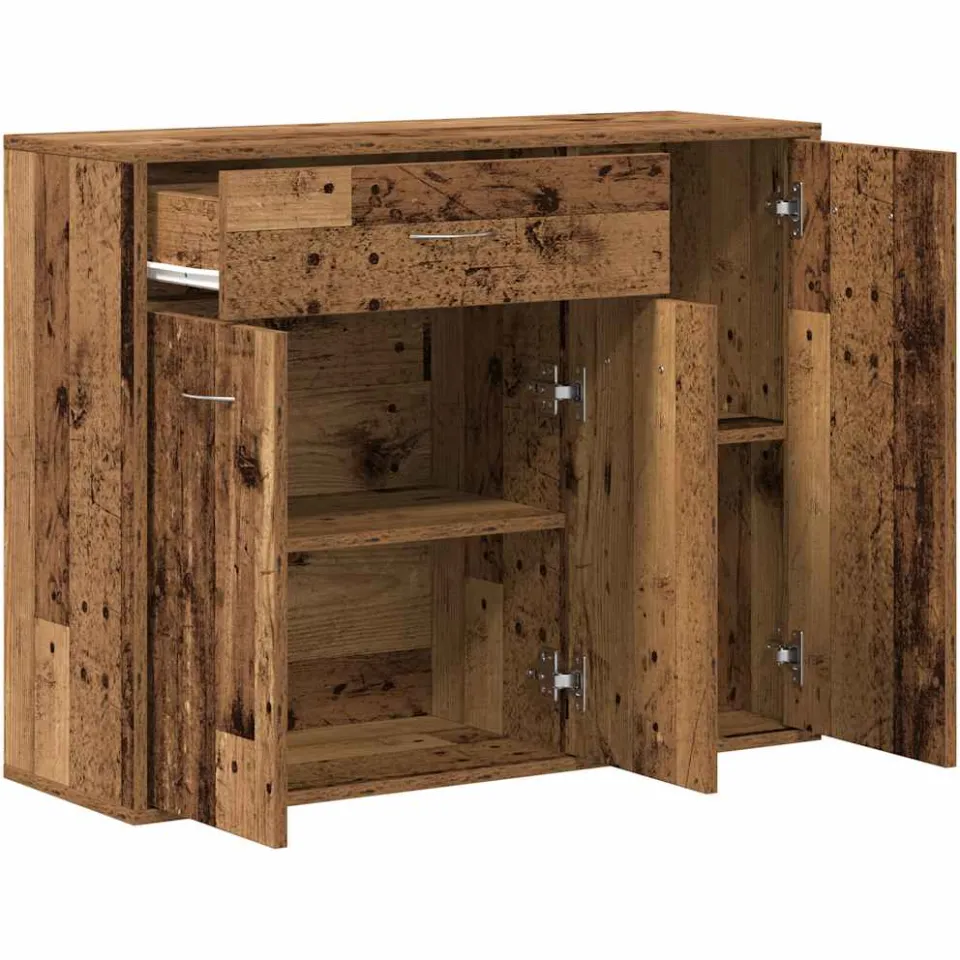 vidaXL Dressoir 88x30x70 cm spaanplaat oud hout bruin, foto 4