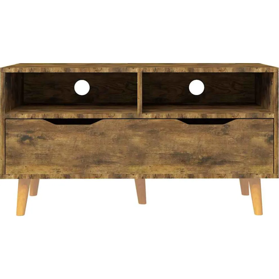 vidaXL Tv-meubel 90x40x48,5 cm bewerkt hout gerookt eikenkleurig, foto 4