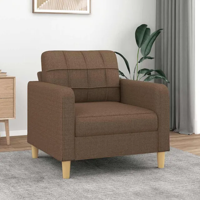 vidaXL Fauteuil 60 cm stof bruin
