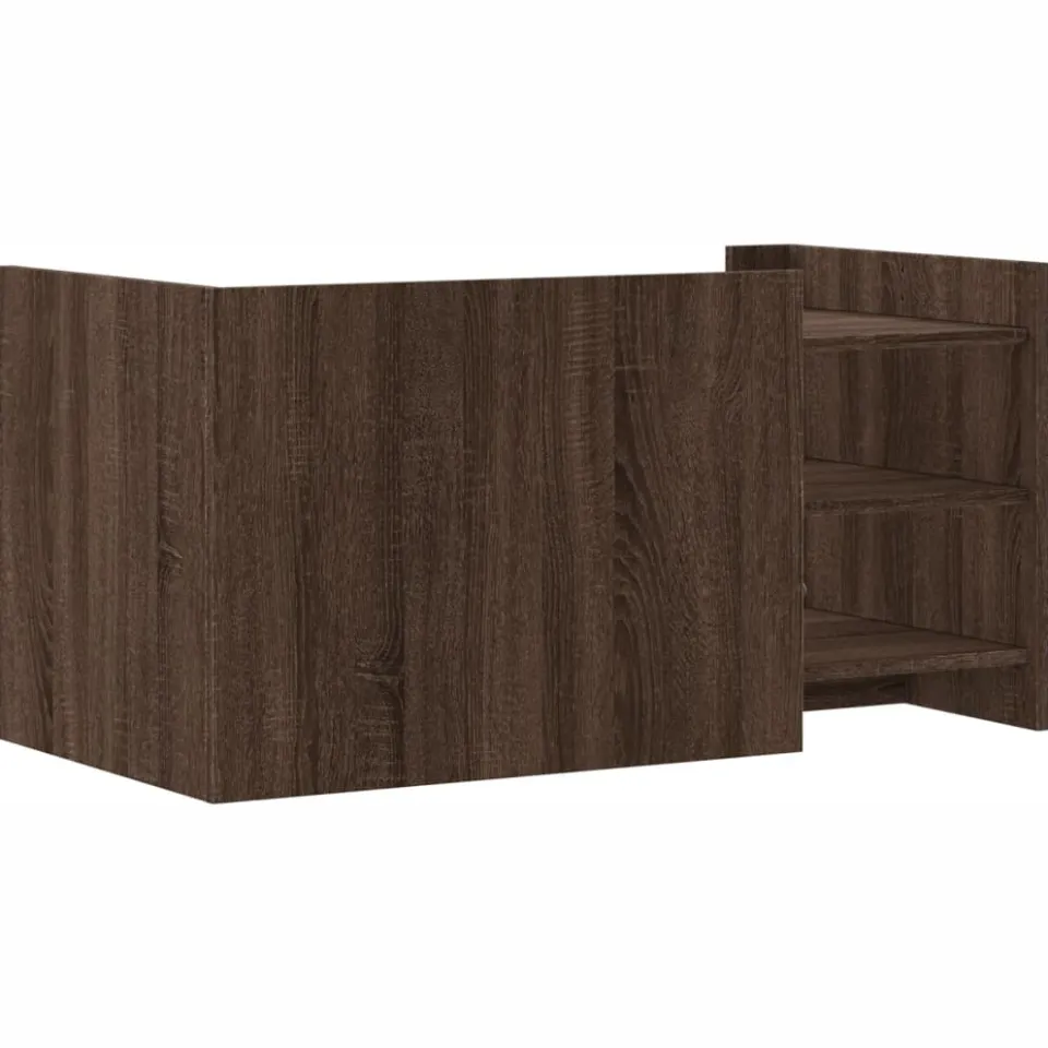 vidaXL Salontafel 100x50x50 cm bewerkt hout bruin eikenkleurig, foto 4