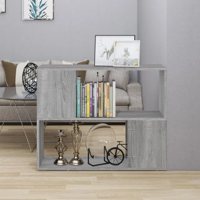 vidaXL Boekenkast/kamerscherm 80x24x63 cm grijs sonoma eikenkleurig, foto 2