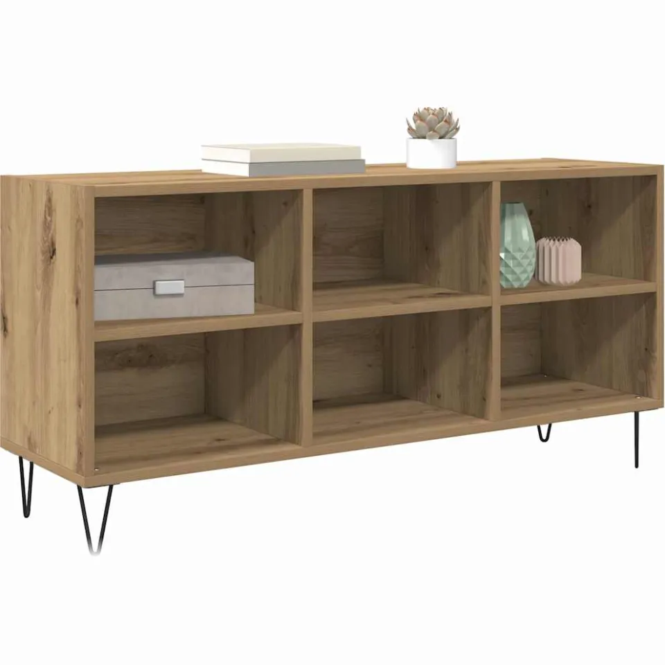 vidaXL TV-kast 103,5 x 30 x 50 cm Artisan Eiken Bewerkt hout Bruin