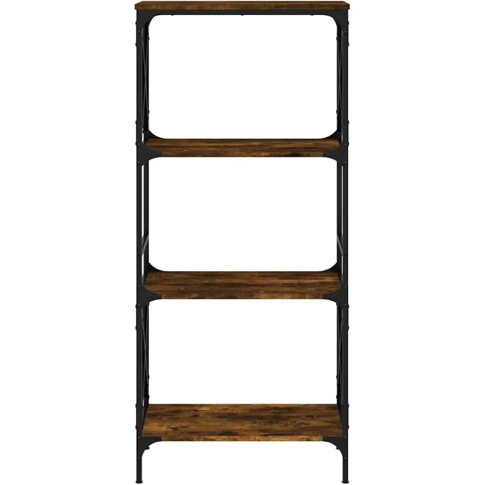 vidaXL Boekenkast 4-laags 59x35x132 cm bewerkt hout gerookt eikenkleur Bruin