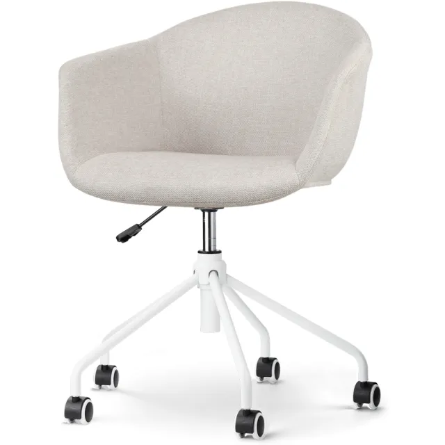 Nolon Nout-Otis bureaustoel beige - wit onderstel, foto 2
