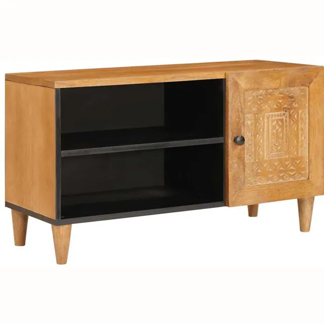 vidaXL TV Eenheden met plank Licht Bruin 80 x 33 x 46 cm Bewerkt hout