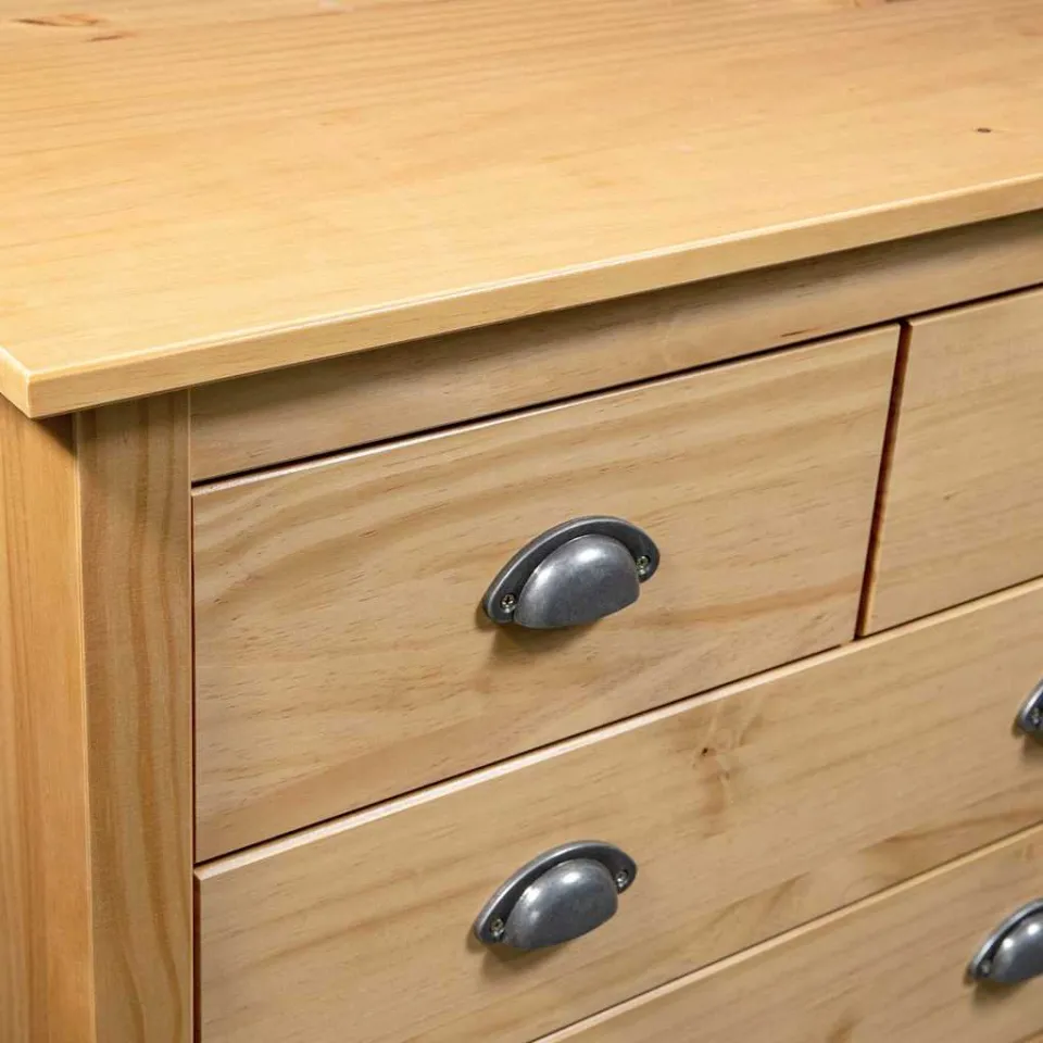 vidaXL Dressoir Hill 79x40x80 cm massief grenenhout bruin, foto 4