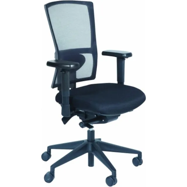 Schaffenburg Bureaustoel - 400-NPR zwart ond. zitting stof, rug mesh zw/zw