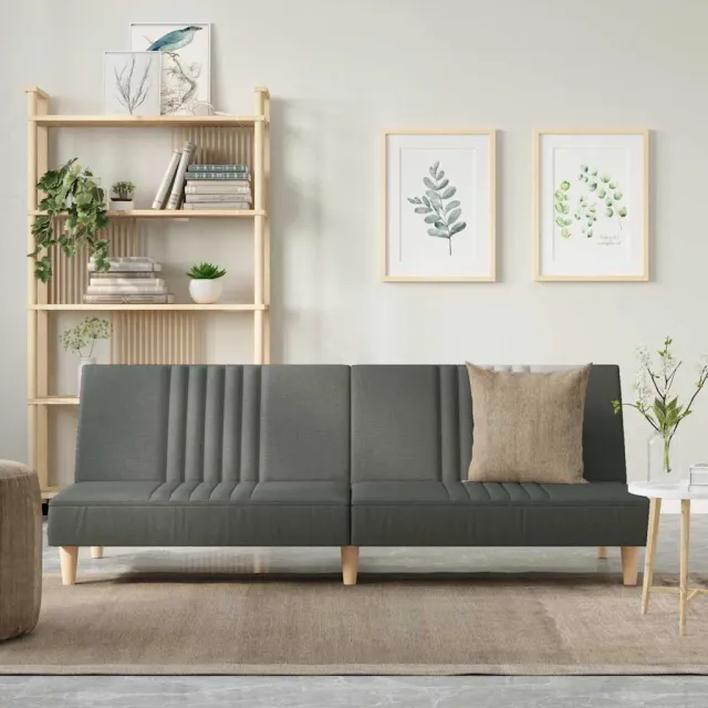 vidaXL Slaapbank stof donkergrijs