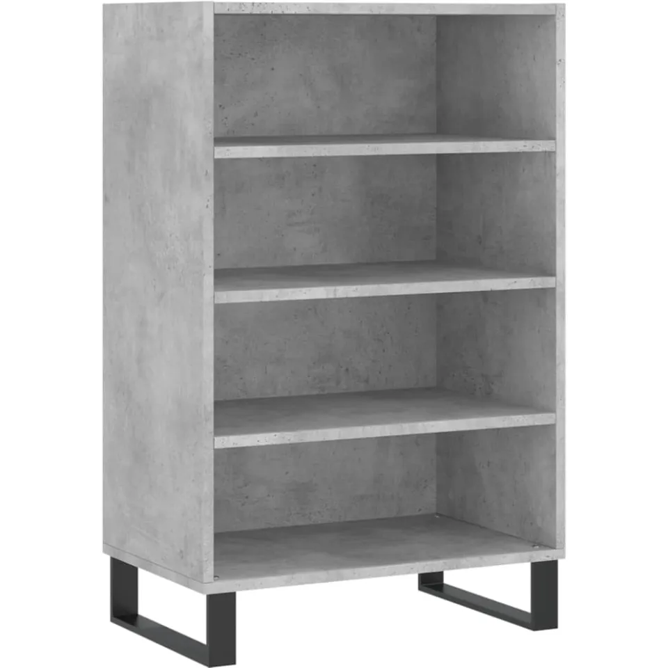 vidaXL Hoge kast 57x35x90 cm bewerkt hout betongrijs grijs, foto 3