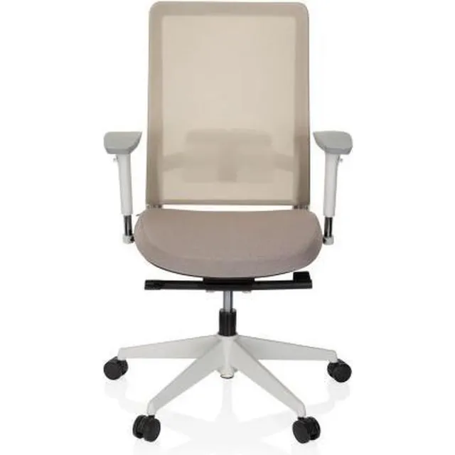 hjh office Pure White - Professionele bureaustoel - Beige - stof / netstof