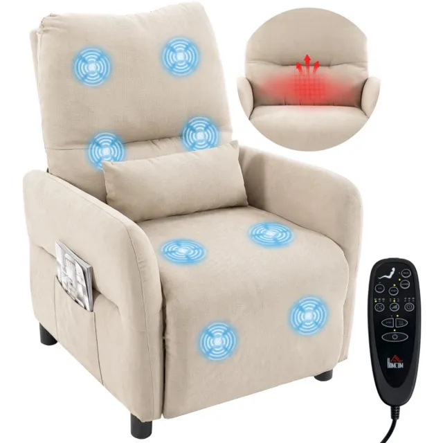 GranMaison Relaxfauteuil - Relaxzetel - Relaxstoel - Fauteuil - Stoel - Met armleuning - Voor één Persoon - Fluweel - Beige