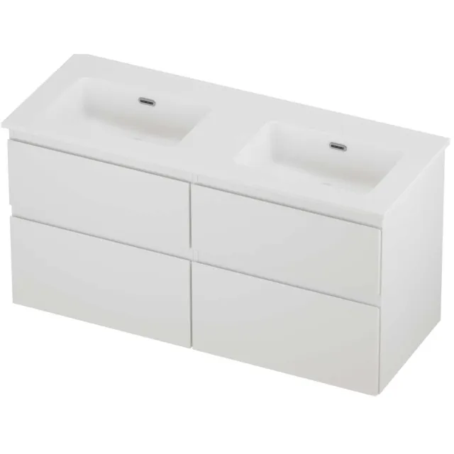 Proline Tribute Badmeubelset Porselein Elegant 120x46x62 cm Mat White Mat Wit