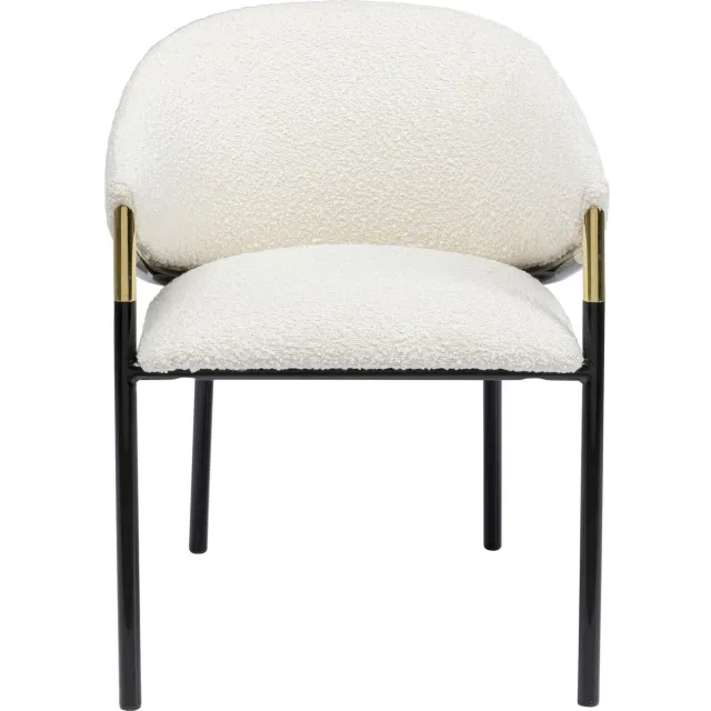 Kare Design Stoel met armleuningen Boulevard Boucle creme Kare Design Beige