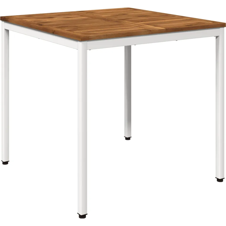 vidaXL Tuindiner tafel NAARDEN Natuurlijk en Wit 80 x 80,5 x 75 cm, foto 3