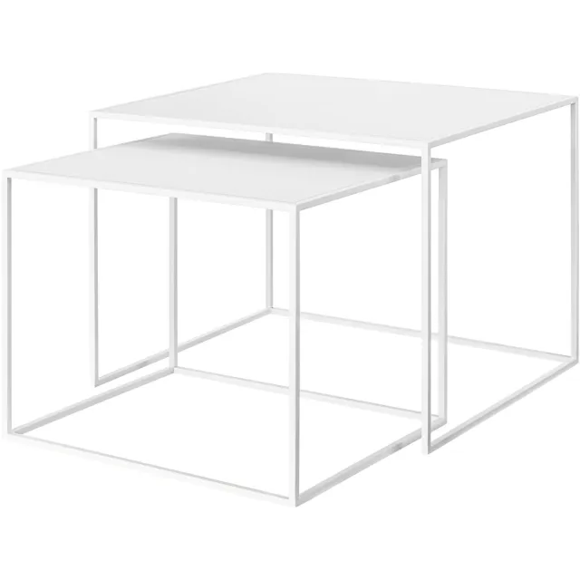Blomus Fera Bijzettafel White Large | Wit | Staal