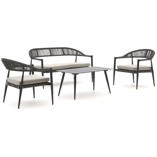 Manifesto Furniture Manifesto Belpasso stoel-bank loungeset 4-delig Grijs