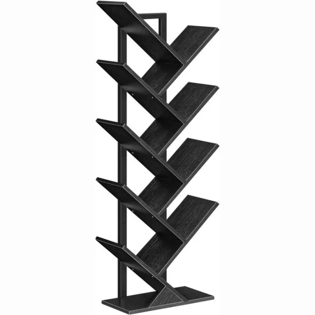 Bayt Boekenkast - Boekenrek - Boekenplank - Industrieel Hout - Zwart - 116x20x34 cm