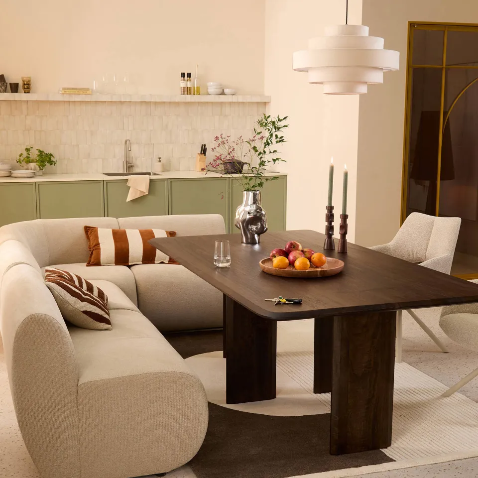 Studio LIVIT Delia eetkamerbank beige, foto 4