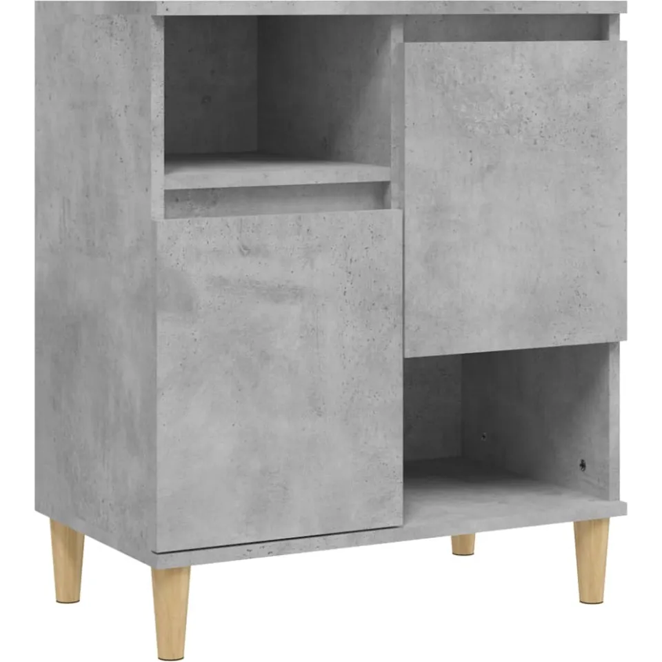 vidaXL Dressoirs 3 st 60x35x70 cm bewerkt hout betongrijs grijs, foto 4